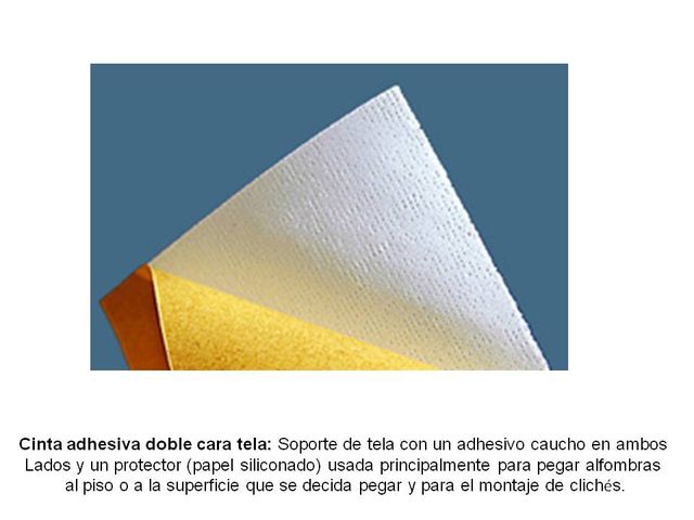 Tela con adhesivo