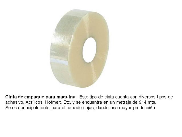 Cinta de empaque para maquina